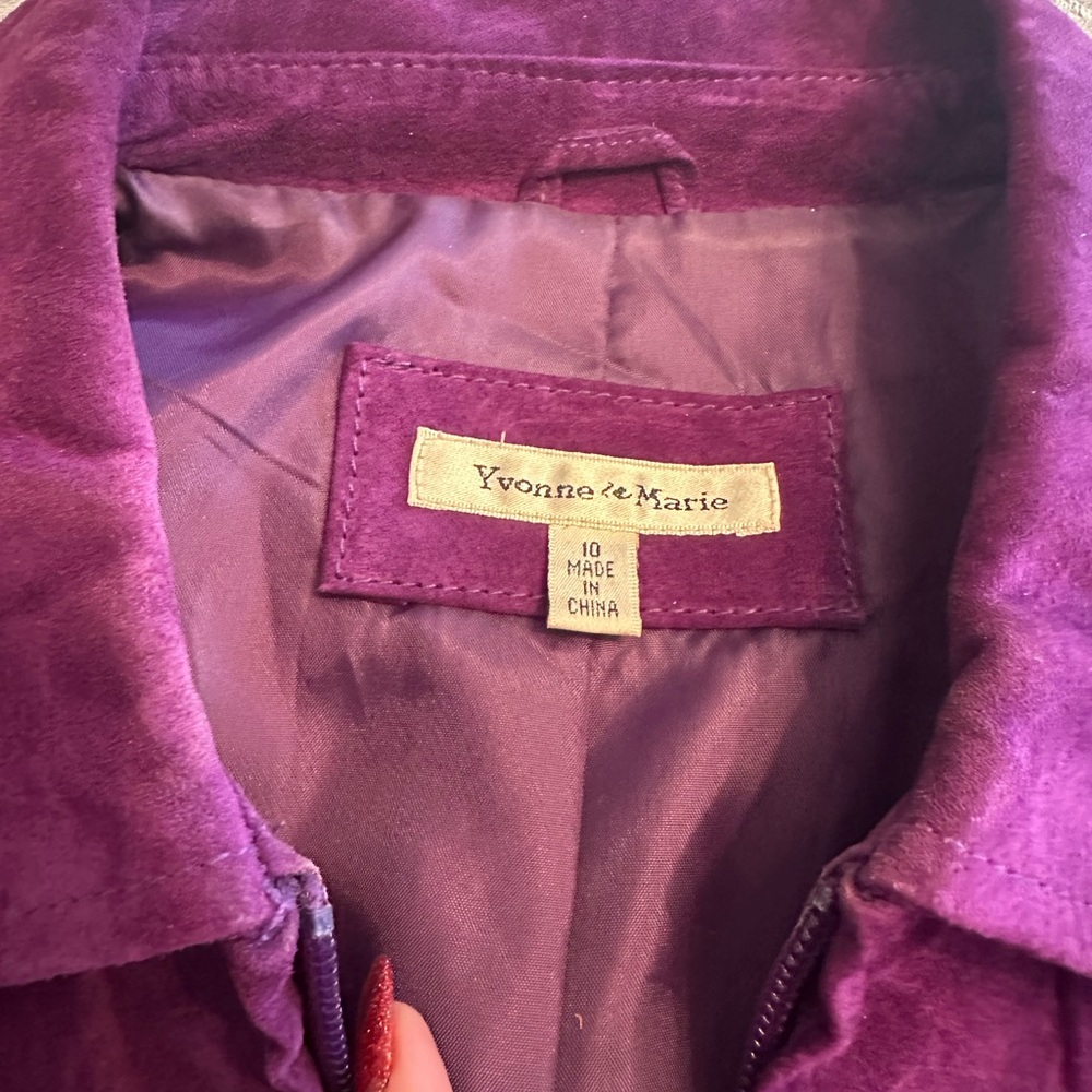Purple suede Jacket - Picture 8 of 10